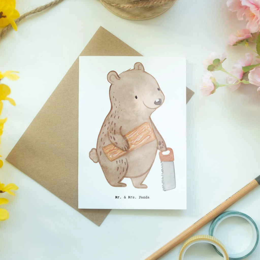 Greetings card Carpenter Heart greeting card, wedding card, birthday card, folding card, invitation card, gift, gift idea, best, farewell gift, passing exam, anniversary, retirement, promotion, job start, sayings, funny, profession