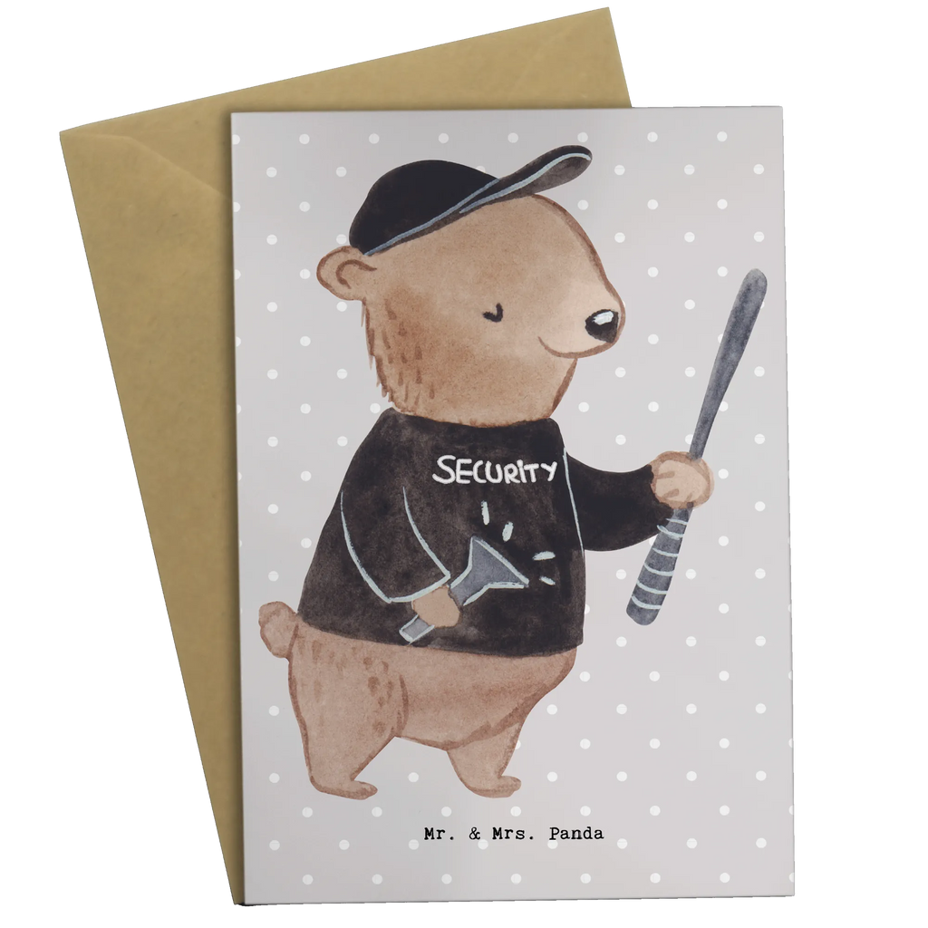 Greetings card Security Guard Heart greeting card, birthday card, invitation card, wedding card, folding card, gift, gift idea, best, farewell gift, passing exam, anniversary, retirement, promotion, job start, sayings, funny, profession