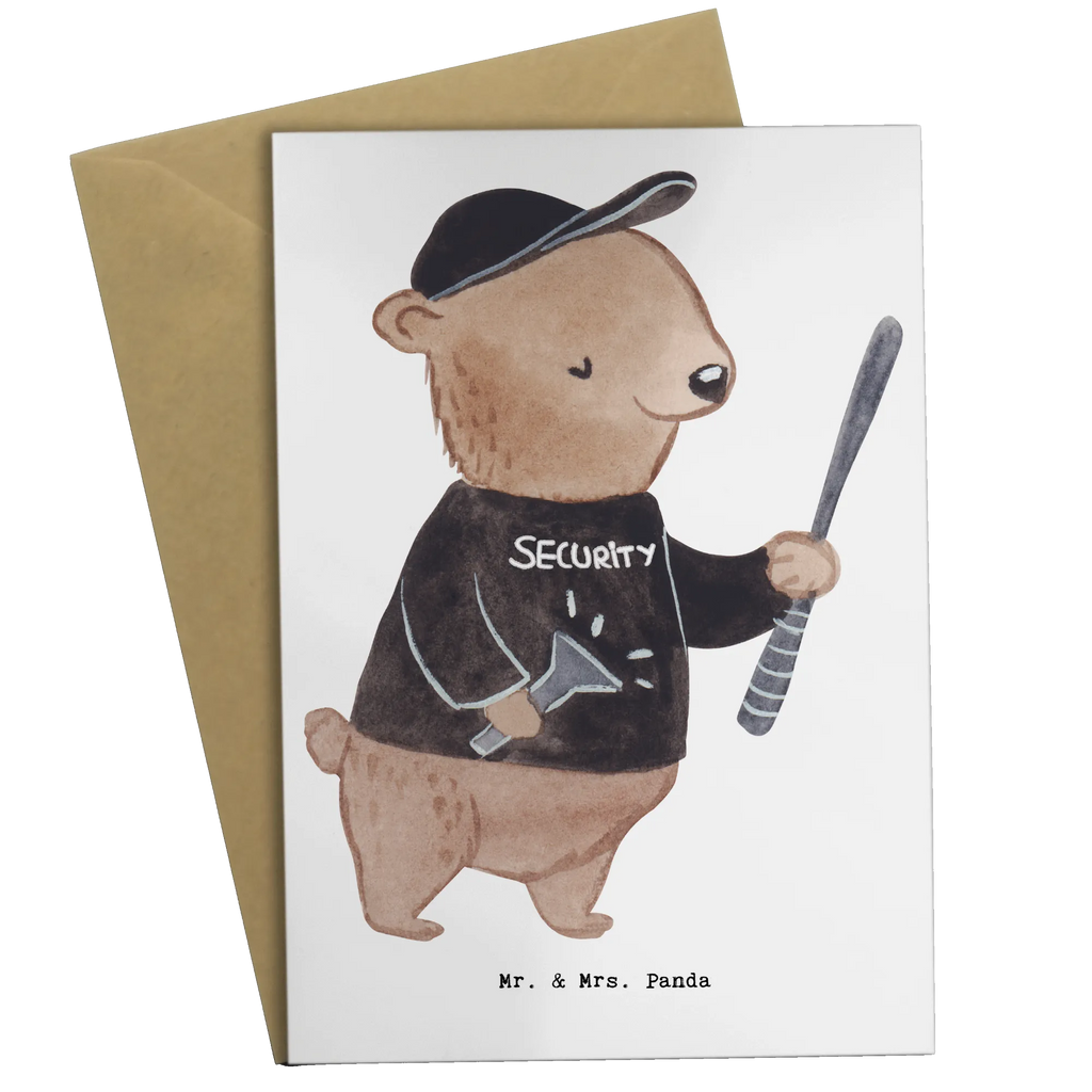 Greetings card Security Guard Heart greeting card, birthday card, invitation card, wedding card, folding card, gift, gift idea, best, farewell gift, passing exam, anniversary, retirement, promotion, job start, sayings, funny, profession