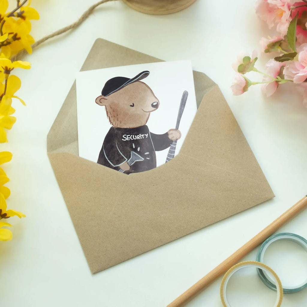 Greetings card Security Guard Heart greeting card, birthday card, invitation card, wedding card, folding card, gift, gift idea, best, farewell gift, passing exam, anniversary, retirement, promotion, job start, sayings, funny, profession