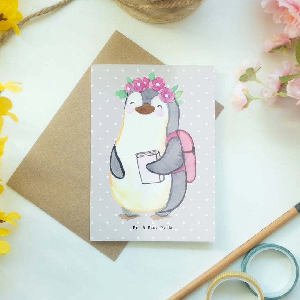 Greetings card female student heart greeting card, folding card, invitation card, birthday card, wedding card, gift, gift idea, best, farewell gift, passing exam, anniversary, retirement, promotion, job start, sayings, funny, profession