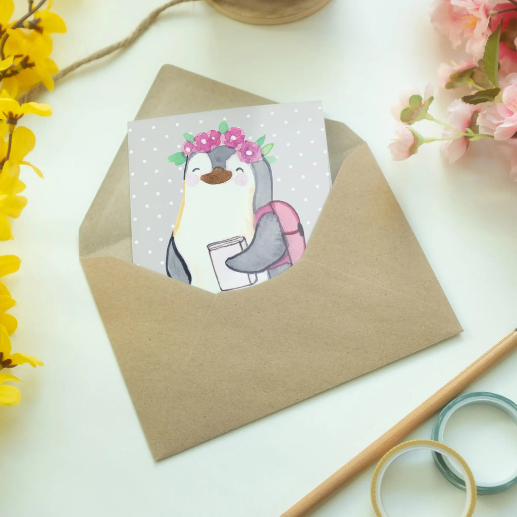 Greetings card female student heart greeting card, folding card, invitation card, birthday card, wedding card, gift, gift idea, best, farewell gift, passing exam, anniversary, retirement, promotion, job start, sayings, funny, profession