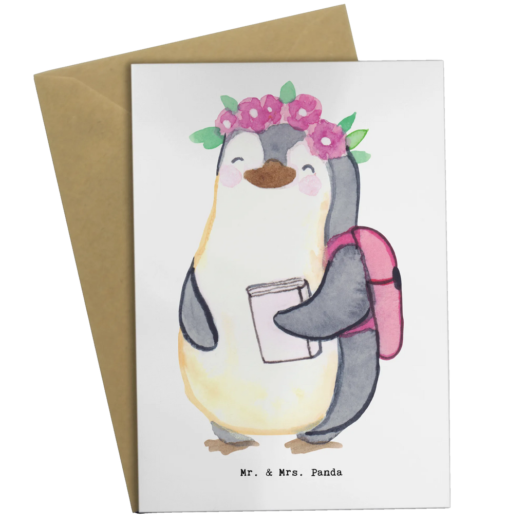 Greetings card female student heart greeting card, folding card, invitation card, birthday card, wedding card, gift, gift idea, best, farewell gift, passing exam, anniversary, retirement, promotion, job start, sayings, funny, profession