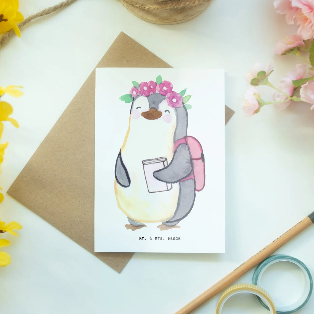 Greetings card female student heart greeting card, folding card, invitation card, birthday card, wedding card, gift, gift idea, best, farewell gift, passing exam, anniversary, retirement, promotion, job start, sayings, funny, profession