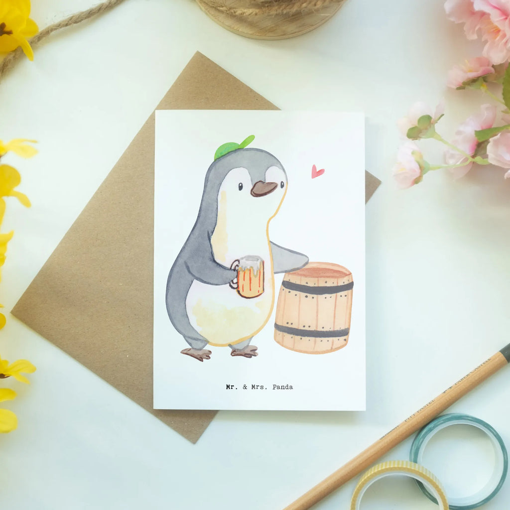 Greetings card beer brewer heart folding card, invitation card, greeting card, birthday card, wedding card, gift, gift idea, best, farewell gift, passing exam, anniversary, retirement, promotion, job start, sayings, funny, profession