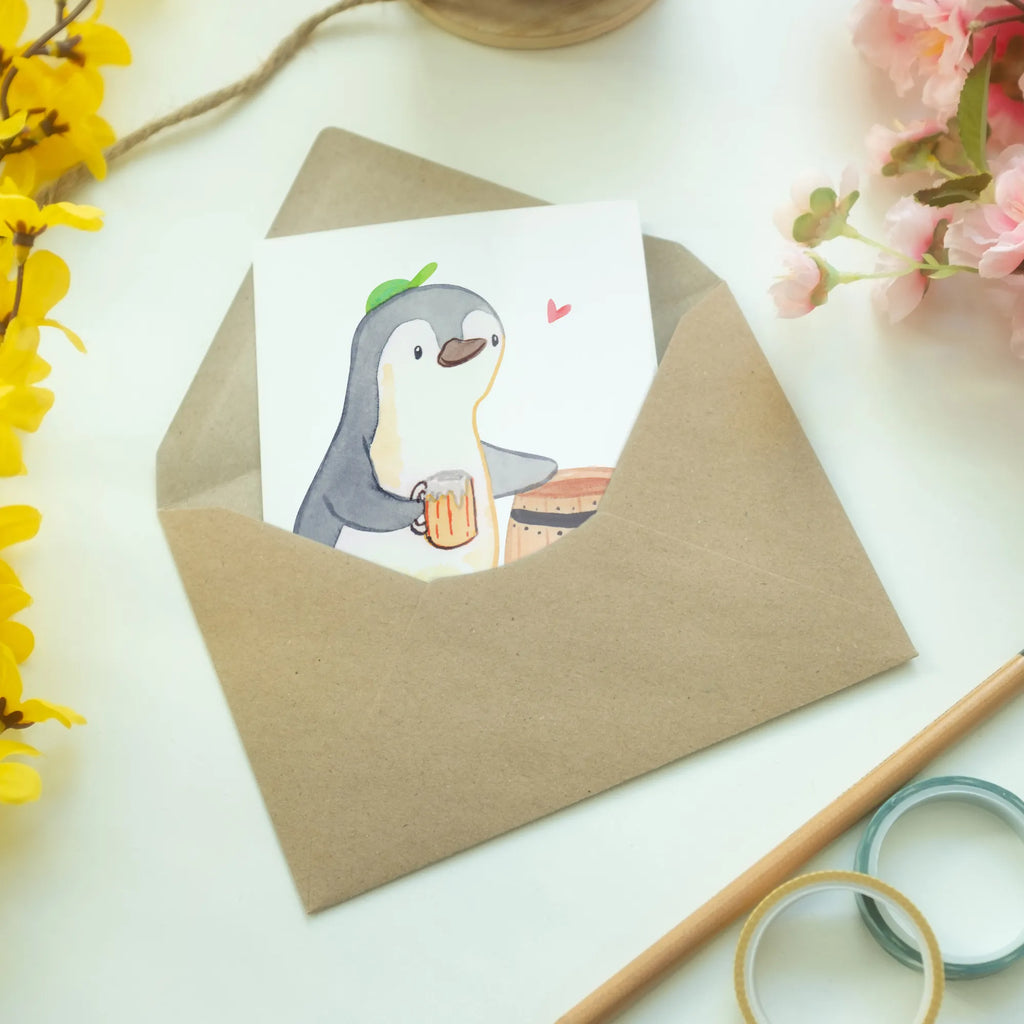 Greetings card beer brewer heart folding card, invitation card, greeting card, birthday card, wedding card, gift, gift idea, best, farewell gift, passing exam, anniversary, retirement, promotion, job start, sayings, funny, profession