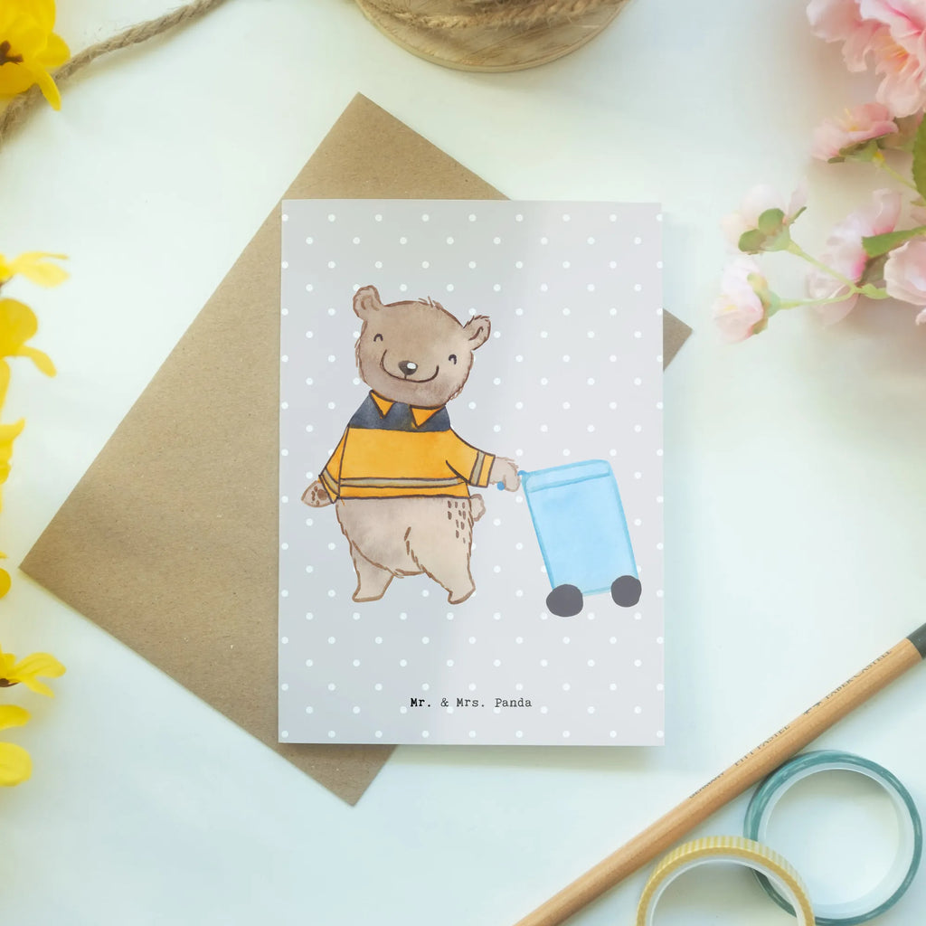 Greetings card Waste collector Heart weihnachtskarten, abiturkarte, Grußkarten, kommunionskarte, firmungskarte, jubiläumskarte, vatertagskarte, einladungskarten, spruchkarte, Glückwunschkarte, dankeskarten, Klappkarte, glückwunschkarten, neujahrskarte, Grußkarte, osterkarte, babykarte, osterkarten, genesungskarte, Beileidskarte, hochzeitskarten, valentinstagskarte, Motivkarte, Geschenk, Schenken, Jubiläum, Danke, Dankeschön, Beruf, Ausbildung, Abschied, Rente, Kollege, Kollegin, Arbeitskollege, Mitarbeiter, Firma, Müllentsorger, Fachkraft Kreislauf- und Abfallwirtschaft, Müllfahrer, Müllwerker, Kehrichtmann, Müllmann