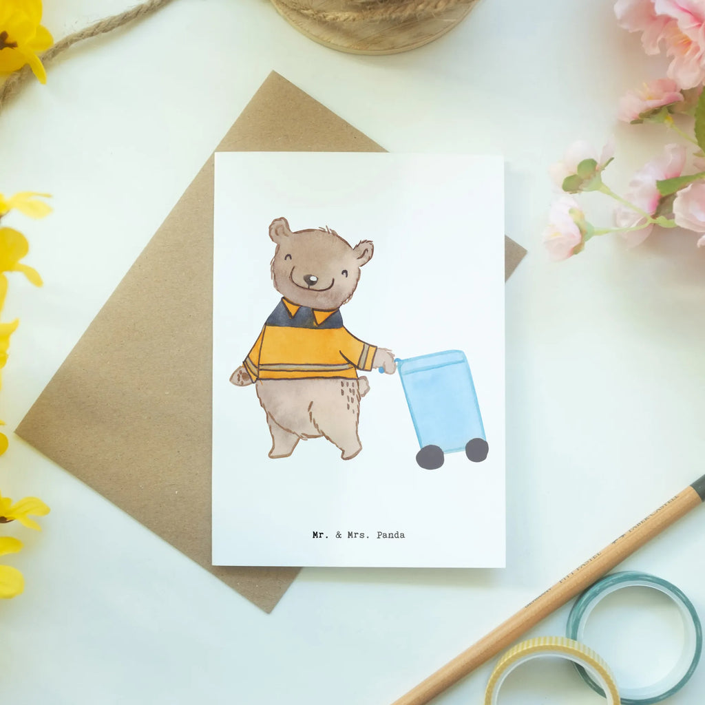 Greetings card Waste collector Heart weihnachtskarten, abiturkarte, Grußkarten, kommunionskarte, firmungskarte, jubiläumskarte, vatertagskarte, einladungskarten, spruchkarte, Glückwunschkarte, dankeskarten, Klappkarte, glückwunschkarten, neujahrskarte, Grußkarte, osterkarte, babykarte, osterkarten, genesungskarte, Beileidskarte, hochzeitskarten, valentinstagskarte, Motivkarte, Geschenk, Schenken, Jubiläum, Danke, Dankeschön, Beruf, Ausbildung, Abschied, Rente, Kollege, Kollegin, Arbeitskollege, Mitarbeiter, Firma, Müllentsorger, Fachkraft Kreislauf- und Abfallwirtschaft, Müllfahrer, Müllwerker, Kehrichtmann, Müllmann