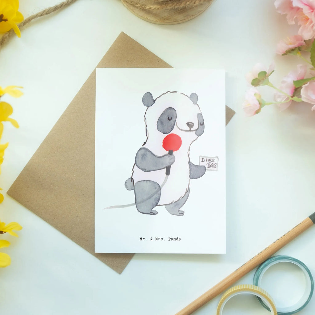 Greetings card Sports reporter heart greeting card, folding card, invitation card, birthday card, wedding card, gift, gift idea, best, farewell gift, passing exam, anniversary, retirement, promotion, job start, sayings, funny, profession