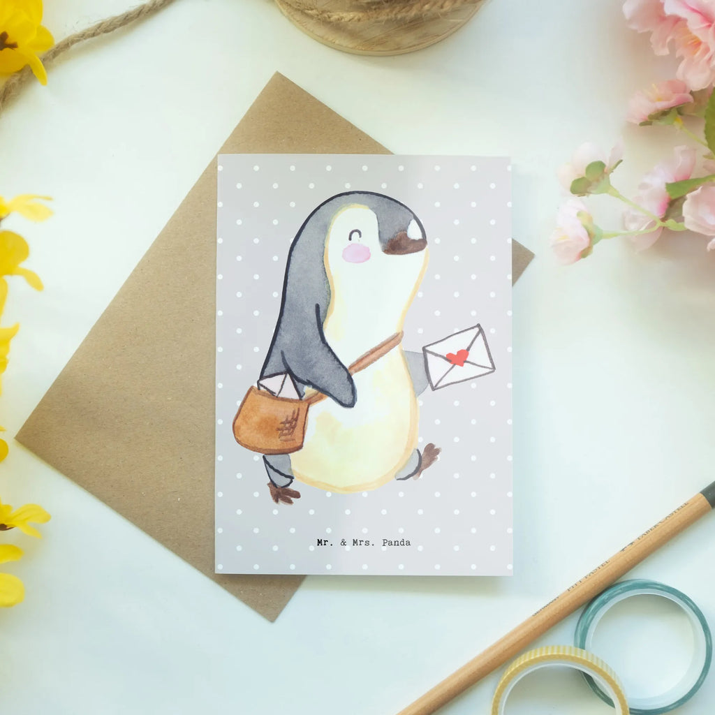 Greetings card postman Heart birthday card, wedding card, greeting card, folding card, invitation card, gift, gift idea, best, farewell gift, passing exam, anniversary, retirement, promotion, job start, sayings, funny, profession