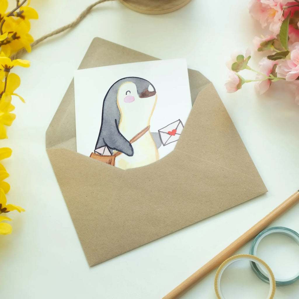 Greetings card postman Heart birthday card, wedding card, greeting card, folding card, invitation card, gift, gift idea, best, farewell gift, passing exam, anniversary, retirement, promotion, job start, sayings, funny, profession