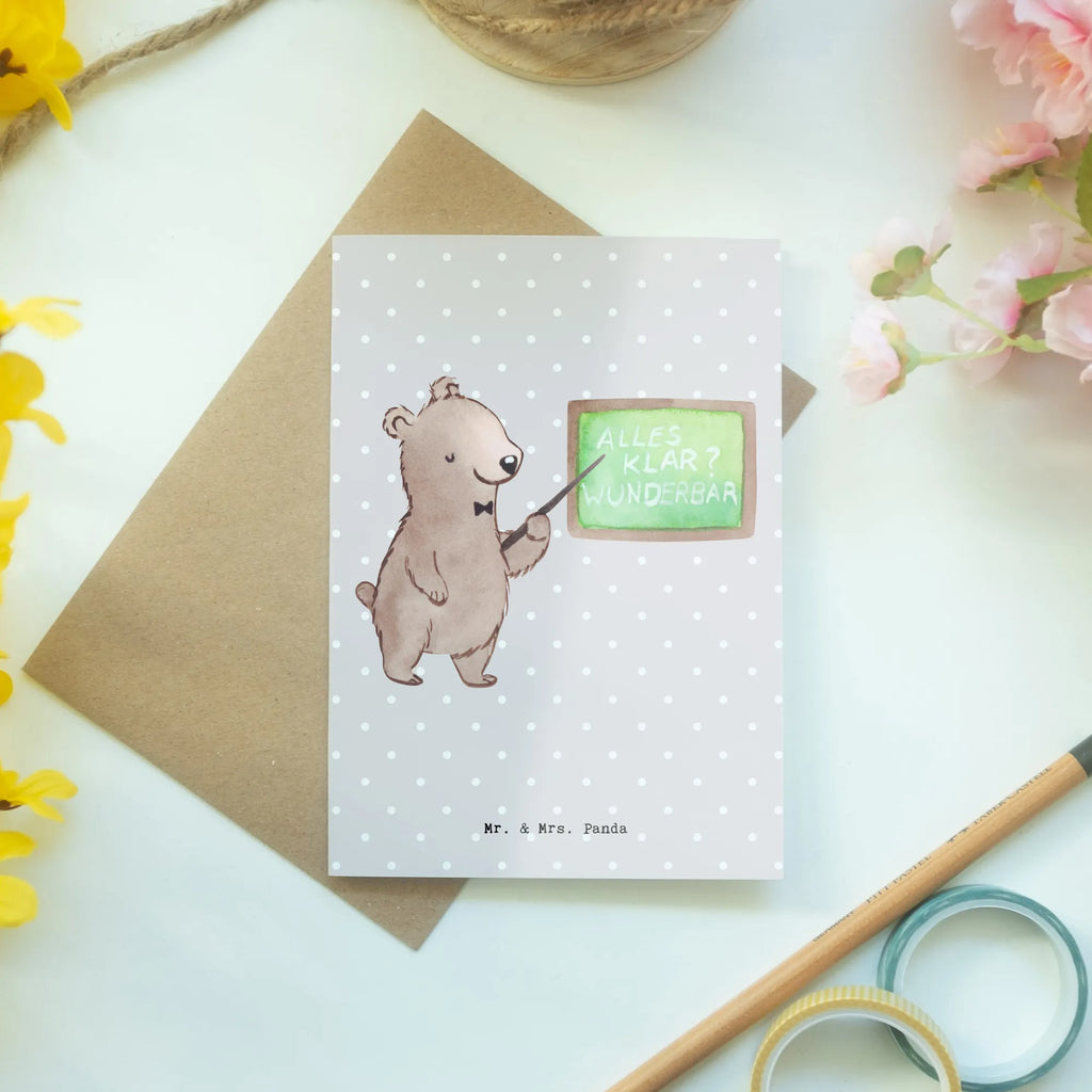 Greetings card Tutor heart birthday card, wedding card, invitation card, greeting card, folding card, gift, gift idea, best, farewell gift, passing exam, anniversary, retirement, promotion, job start, sayings, funny, profession