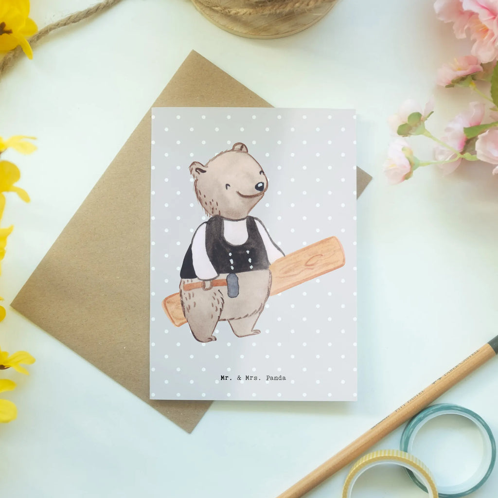 Greetings card Carpenter Heart folding card, greeting card, wedding card, invitation card, birthday card, gift, gift idea, best, farewell gift, passing exam, anniversary, retirement, promotion, job start, sayings, funny, profession