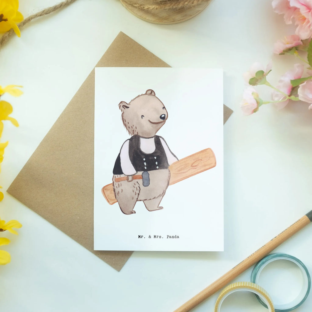 Greetings card Carpenter Heart folding card, greeting card, wedding card, invitation card, birthday card, gift, gift idea, best, farewell gift, passing exam, anniversary, retirement, promotion, job start, sayings, funny, profession