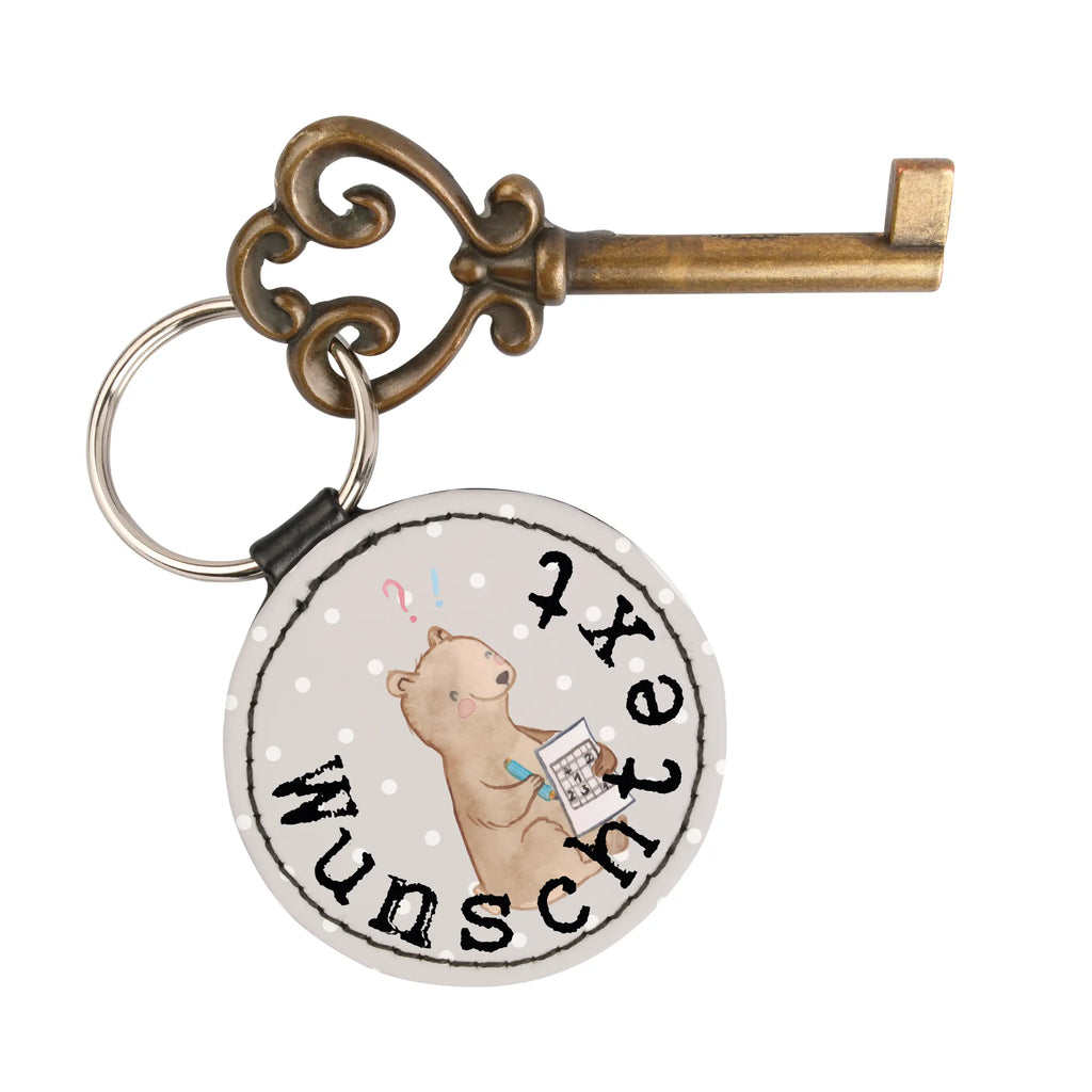 Personalised key ring bear solve riddles Gift, sport, hobby, giving, thank you, award, profit, athlete, riddles, memory sports, Solving puzzles, memory training, solving crossword puzzles