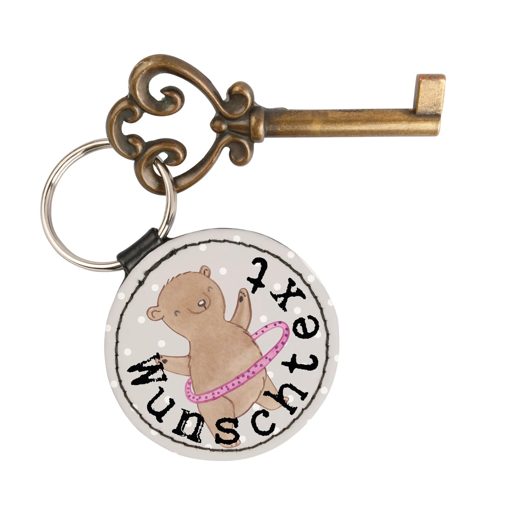 Personalizowany brelok do kluczy niedźwiedź hula-hop Prezent, Sport, Dyscyplina sportowa, Hobby, Darować, Dziękuję, Dzięki, Wyróżnienie, Wygrana, Sportowiec