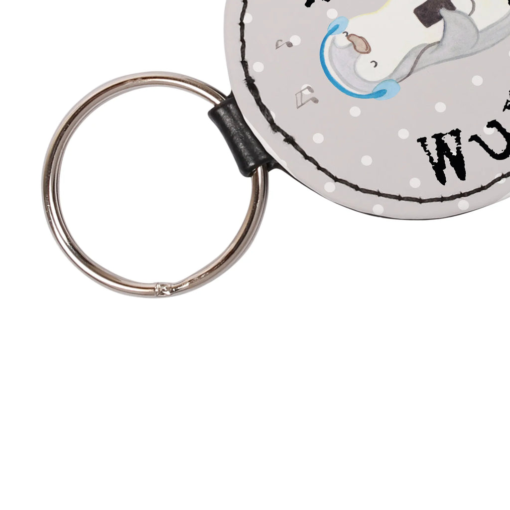 Personalizowany brelok do kluczy Pingwin Słuchać muzyki Prezent, Sport, Dyscyplina sportowa, Hobby, Darować, Dziękuję, Dzięki, Wyróżnienie, Wygrana, Sportowiec