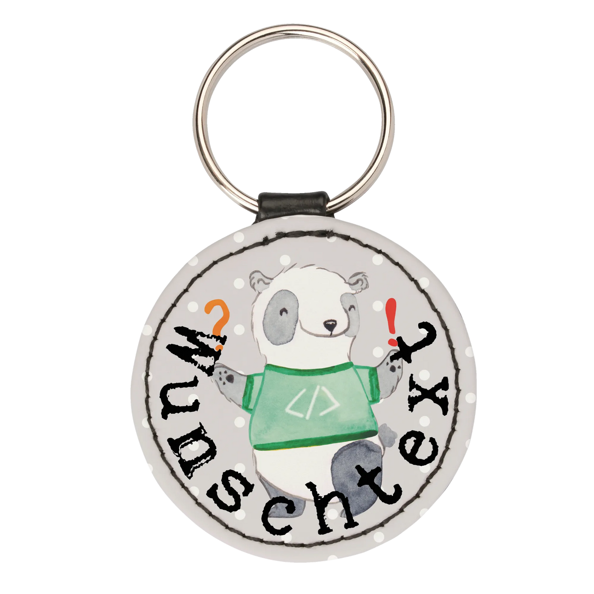 Personalised key ring Panda Programmer Adventure gift, gift idea, best, farewell gift, passing exam, anniversary, retirement, promotion, job start, sayings, funny, profession