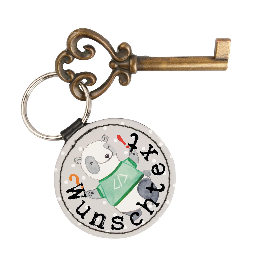 Personalizowany brelok do kluczy Przygoda programisty pandy Zawód, Wykształcenie, Jubileusz, Pożegnanie, Emerytura, Kolega, Koleżanka, Prezent, Dawać, Pracownik, Współpracownik, Firma, Dziękuję, Dziękuję bardzo