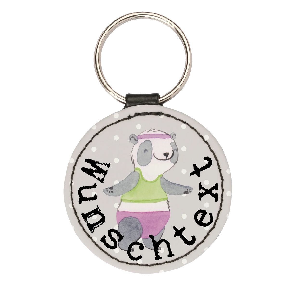 Personalised key ring panda aerobics Gift, sport, hobby, giving, thank you, award, profit, athlete, gym, aerobics fitness, Aerobics