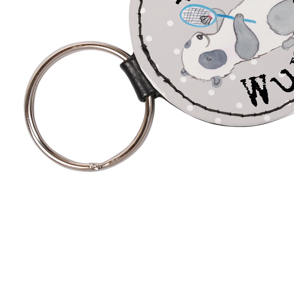Personalised key ring panda badminton Gift, sport, hobby, giving, thank you, award, profit, athlete, play badminton, Badminton