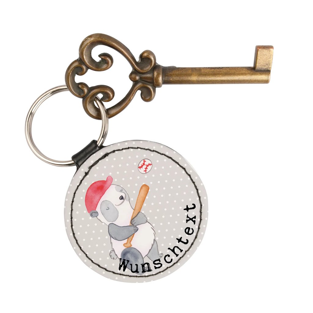 Personalizowany brelok do kluczy Panda Gra w baseball Prezent, Sport, Dyscyplina sportowa, Hobby, Darować, Dziękuję, Dzięki, Wyróżnienie, Wygrana, Sportowiec