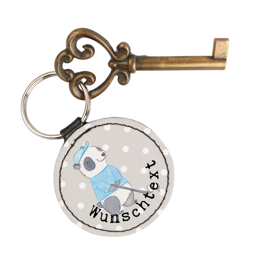 Personalizowany brelok do kluczy Panda gra w golfa Prezent, Sport, Dyscyplina sportowa, Hobby, Darować, Dziękuję, Dzięki, Wyróżnienie, Wygrana, Sportowiec