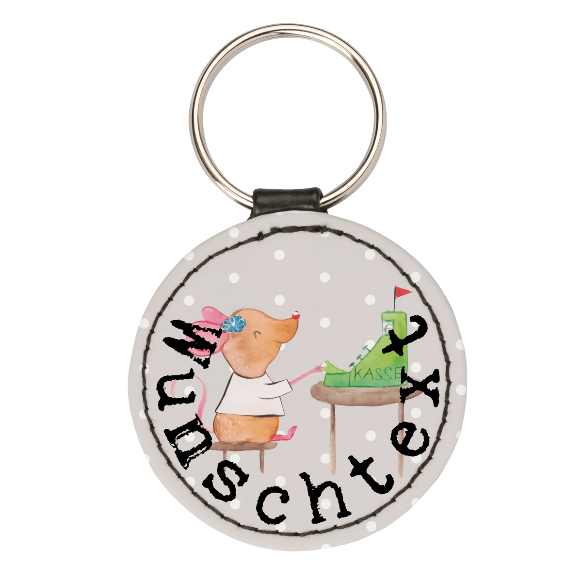 Personalizowany brelok do kluczy Kasjerka serce Zawód, Wykształcenie, Jubileusz, Pożegnanie, Emerytura, Kolega, Koleżanka, Prezent, Dawać, Pracownik, Współpracownik, Firma, Dziękuję, Dziękuję bardzo
