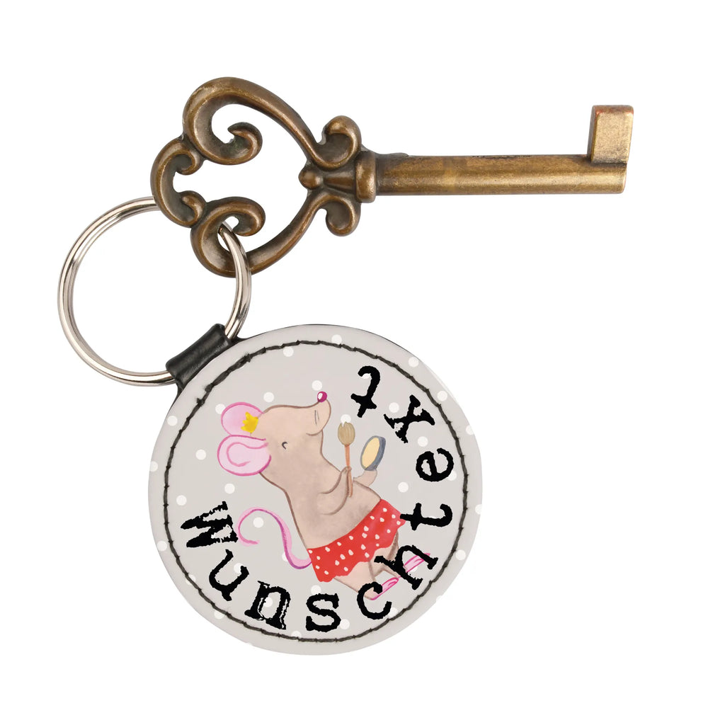 Personalizowany brelok do kluczy kosmetyczka serce Zawód, Wykształcenie, Jubileusz, Pożegnanie, Emerytura, Kolega, Koleżanka, Prezent, Dawać, Pracownik, Współpracownik, Firma, Dziękuję, Dziękuję bardzo