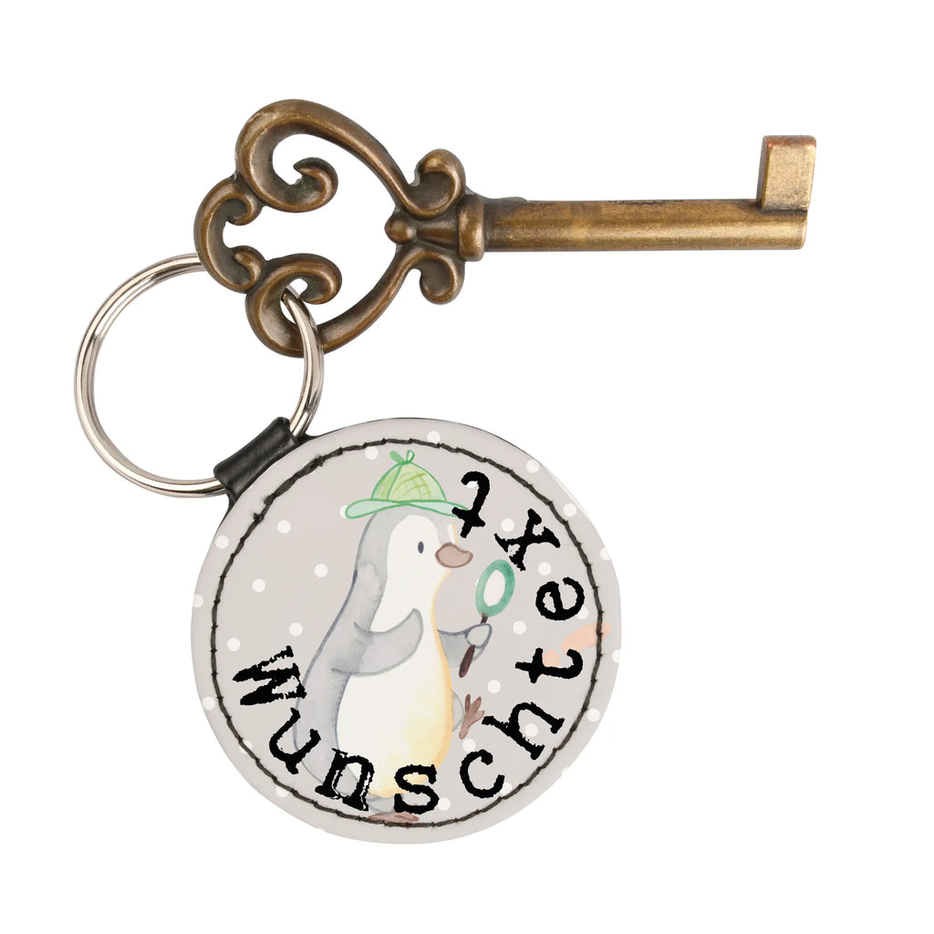 Personalised key ring Detective heart gift, gift idea, best, farewell gift, passing exam, anniversary, retirement, promotion, job start, sayings, funny, profession