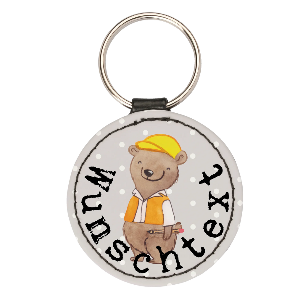 Personalizowany brelok do kluczy Inżynier budowlany serce Zawód, Wykształcenie, Jubileusz, Pożegnanie, Emerytura, Kolega, Koleżanka, Prezent, Dawać, Pracownik, Współpracownik, Firma, Dziękuję, Dziękuję bardzo