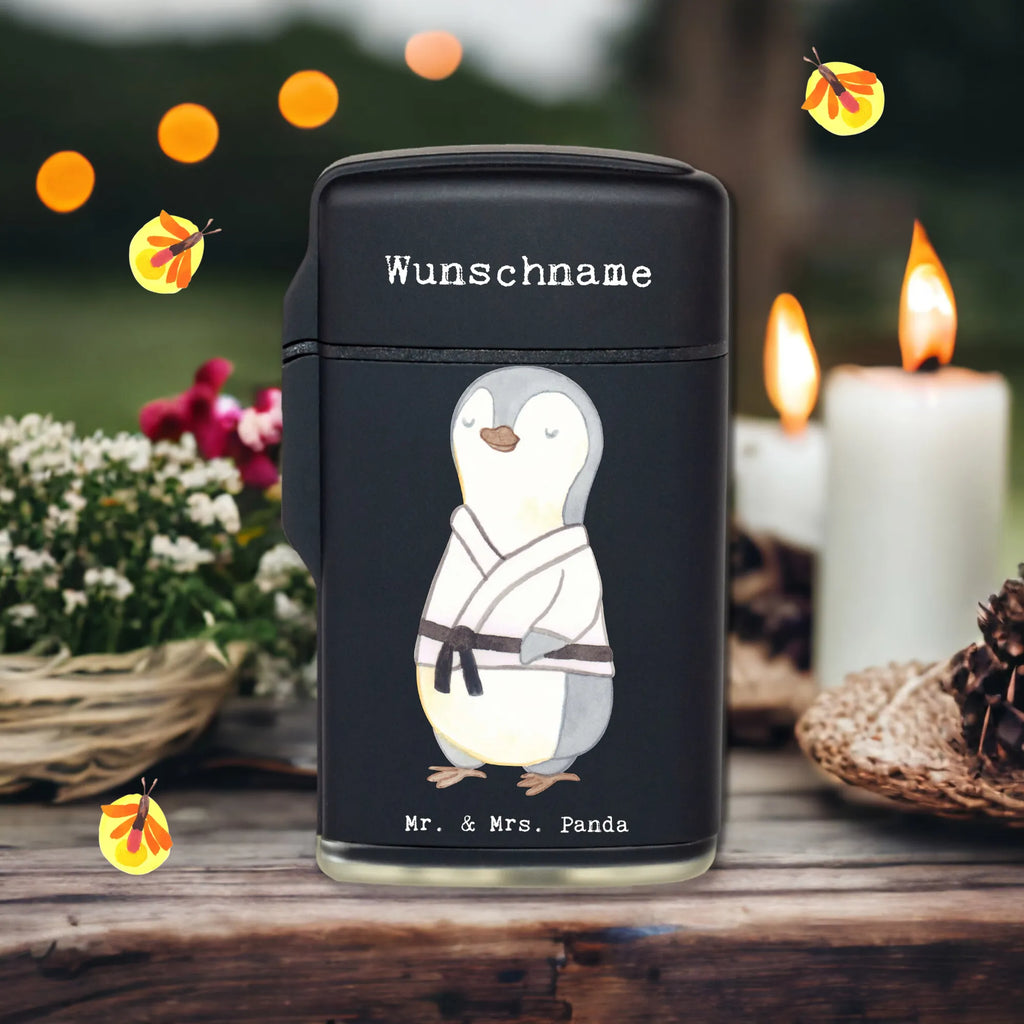 Spersonalizowana zapalniczka Pingwin karate Prezent, Sport, Dyscyplina sportowa, Hobby, Darować, Dziękuję, Dzięki, Wyróżnienie, Wygrana, Sportowiec