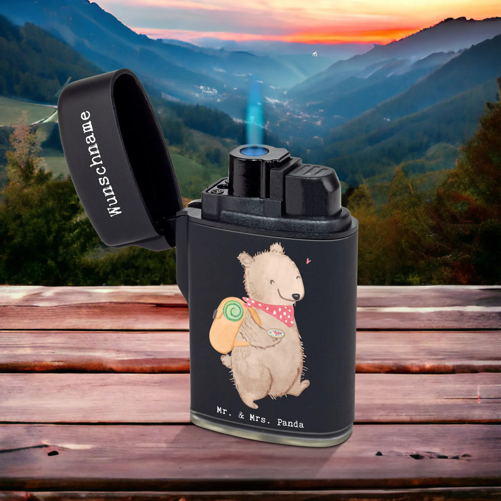 Personalised lighter bear Hike Gift, sport, hobby, giving, thank you, award, profit, athlete, Hiking, walking, discovering nature, winter tours, outdoor sports, leisure sports, mountaineering
