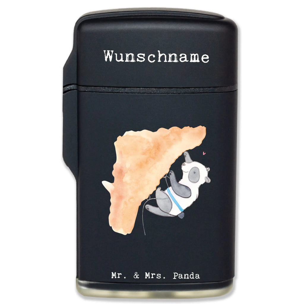 Personalised lighter panda Climb Gift, sport, hobby, giving, thank you, award, profit, athlete, Climbing, climbing sport, indoor climbing, bouldering