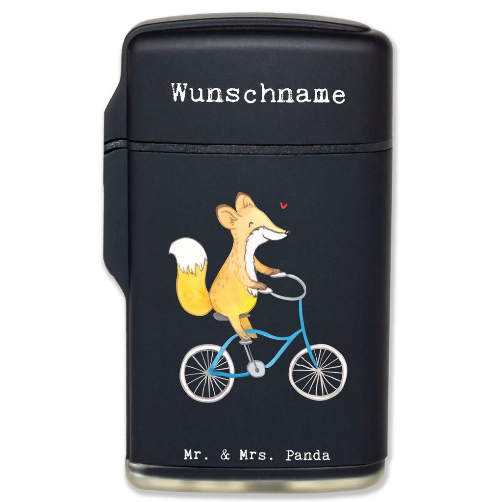 Personalised lighter Fox cycle Gift, sport, hobby, giving, thank you, award, profit, athlete, Biking, mountain biking, cycling, trekking