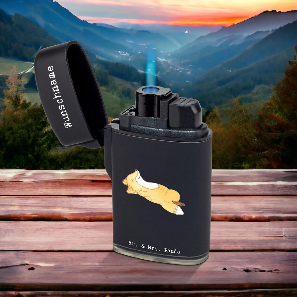 Personalised lighter Fox crunches Gift, sport, hobby, giving, thank you, award, profit, athlete, crunches, Crunches, gym, fitness