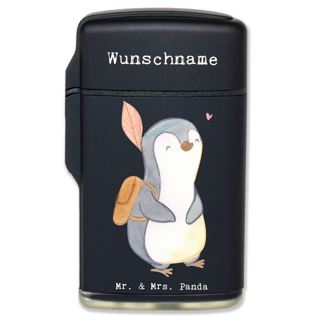 Personalised lighter penguin Side trip Gift, sport, hobby, giving, thank you, award, profit, athlete, destinations, travel, Make trips, trip