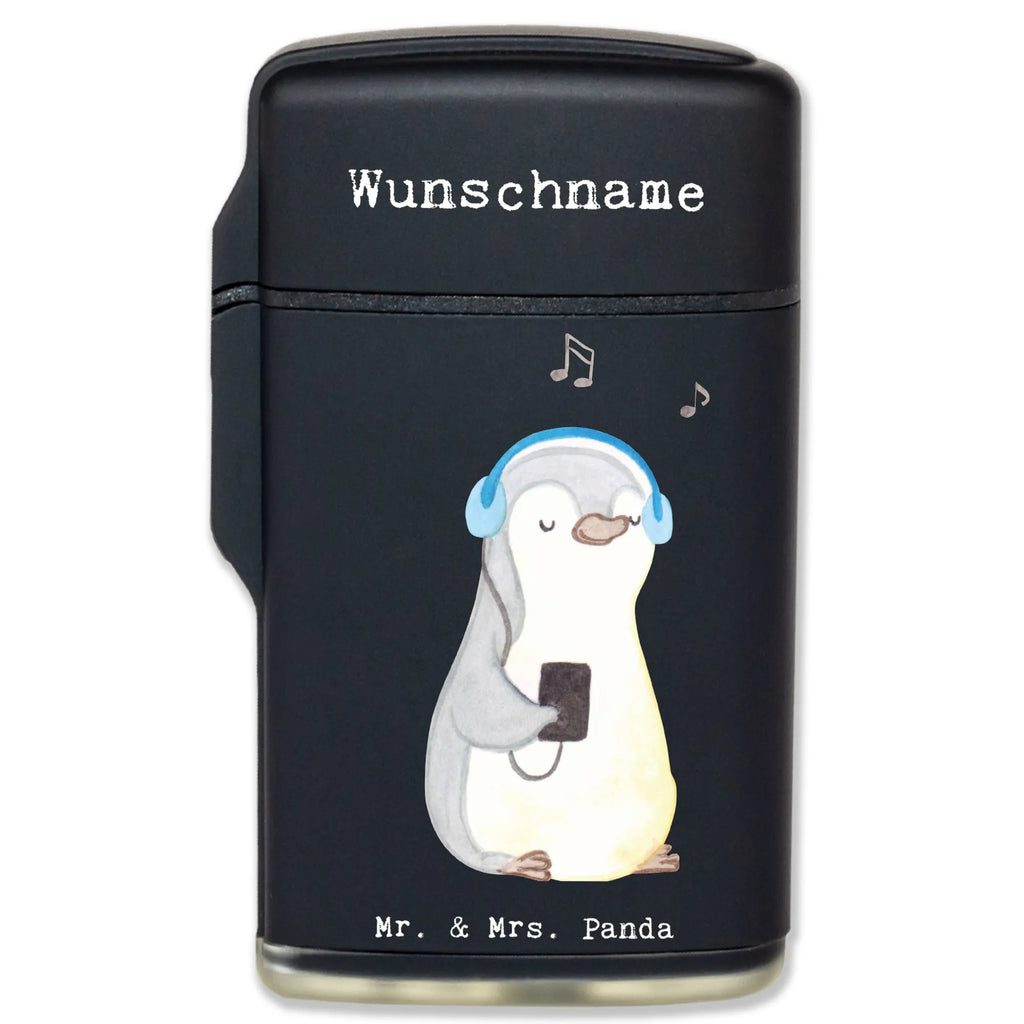 Personalised lighter penguin listen to music Gift, sport, hobby, giving, thank you, award, profit, athlete, listening to music, favorite song