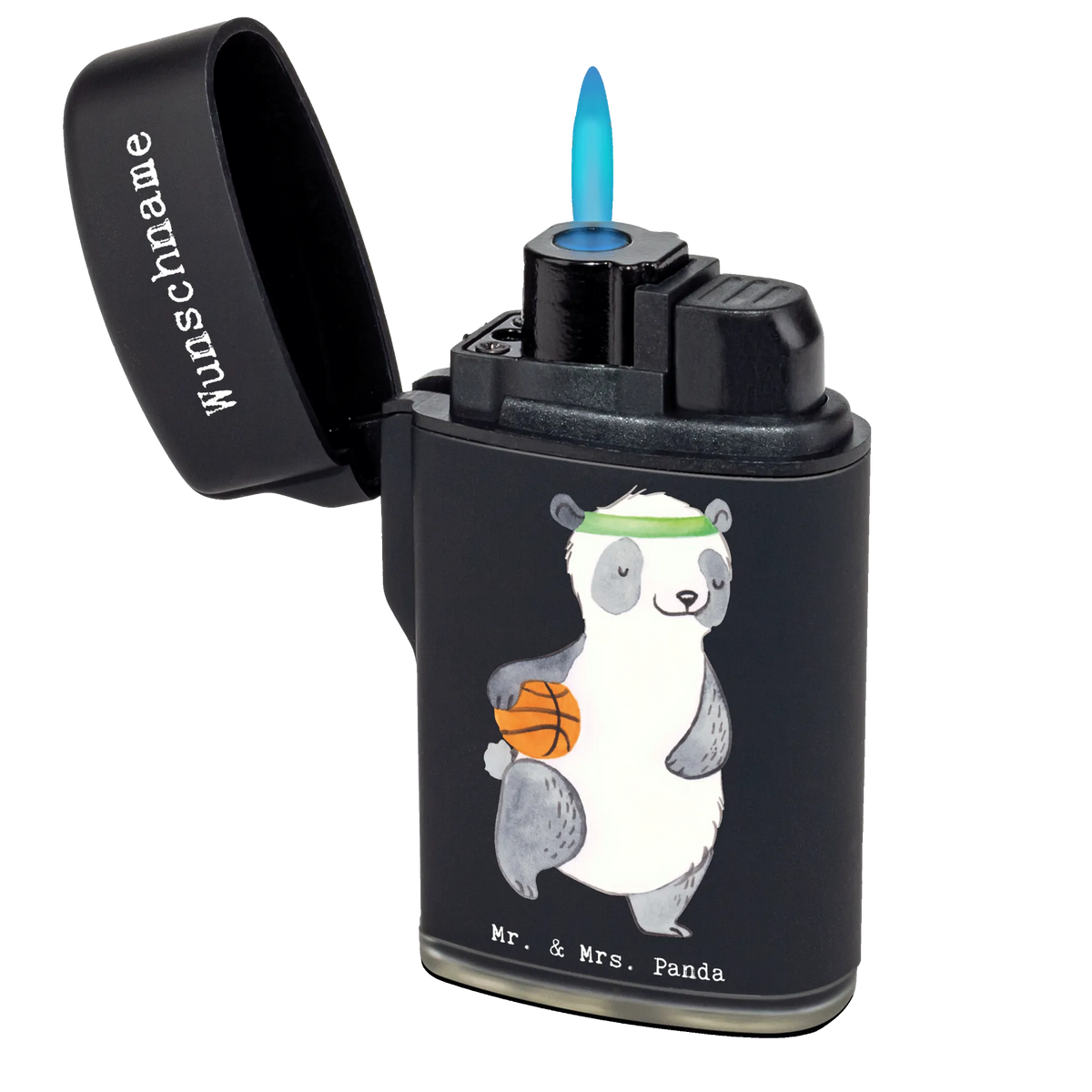Personalisiertes Feuerzeug Panda Basketball Personalisierbares Feuerzeug, Personalisiertes Feuerzeug, Individuelles Feuerzeug, Gasfeuerzeug personalisiert, Feuerzeug Personalisiert, Feuerzeug mit Name, Geschenk, Schenken, Sport, Sportart, Hobby, Danke, Dankeschön, Auszeichnung, Gewinn, Sportler, Basketball Verband, Basketball Verein, Basketball, Basketballplatz