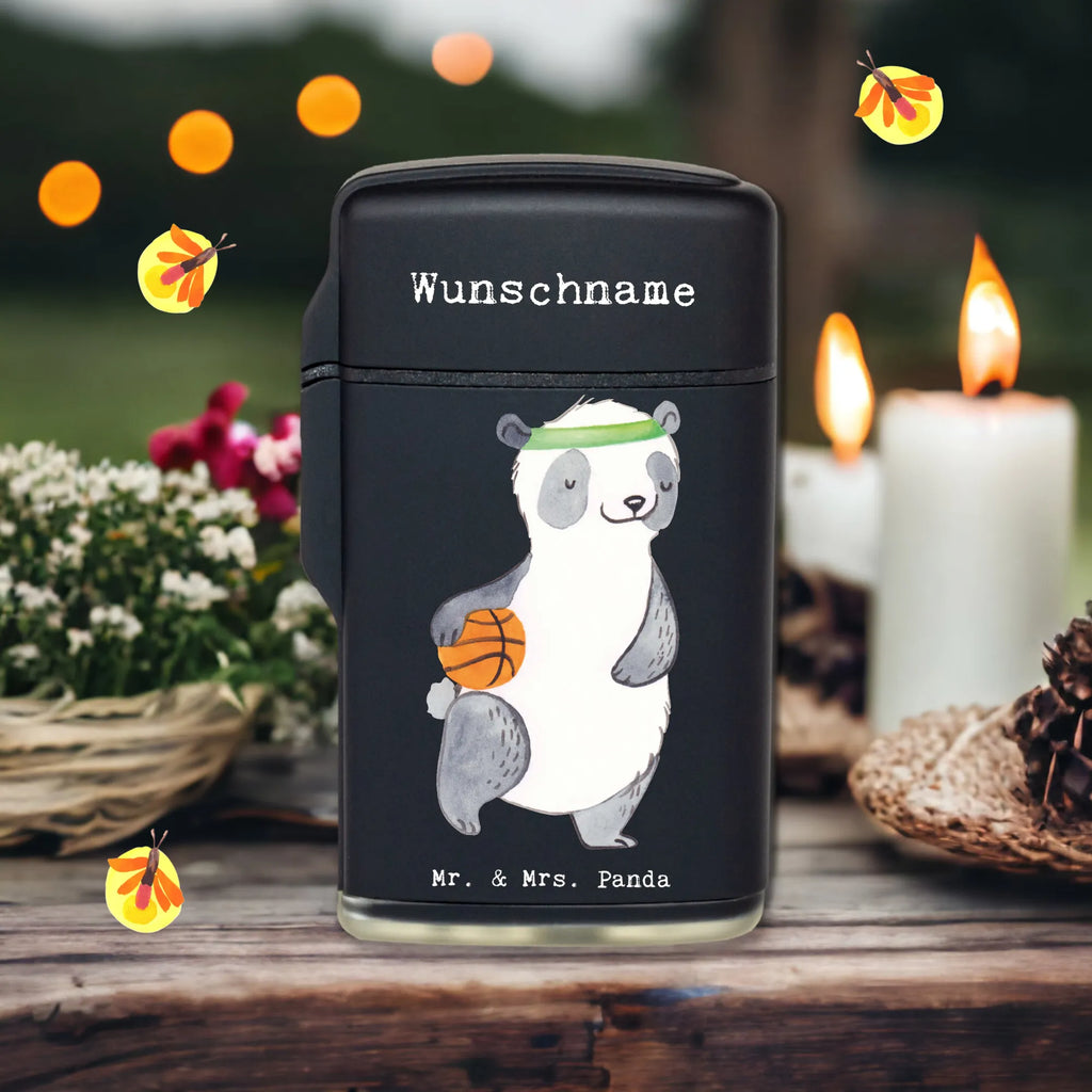 Personalised lighter panda basketball Gift, sport, hobby, giving, thank you, award, profit, athlete, basketball, basketball court, basketball club, basketball association
