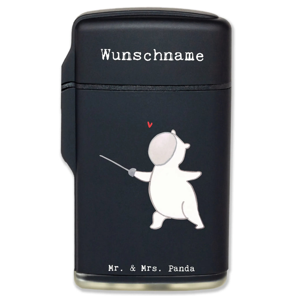 Personalised lighter panda fencing Gift, sport, hobby, giving, thank you, award, profit, athlete, Fencing, Fencing Club, Fencing Federation, Fencing Association