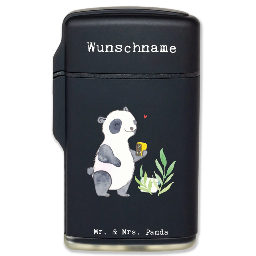 Personalised lighter panda geocaching Gift, sport, hobby, giving, thank you, award, profit, athlete, open caching, GPS scavenger hunts, Geocaching, treasure hunts