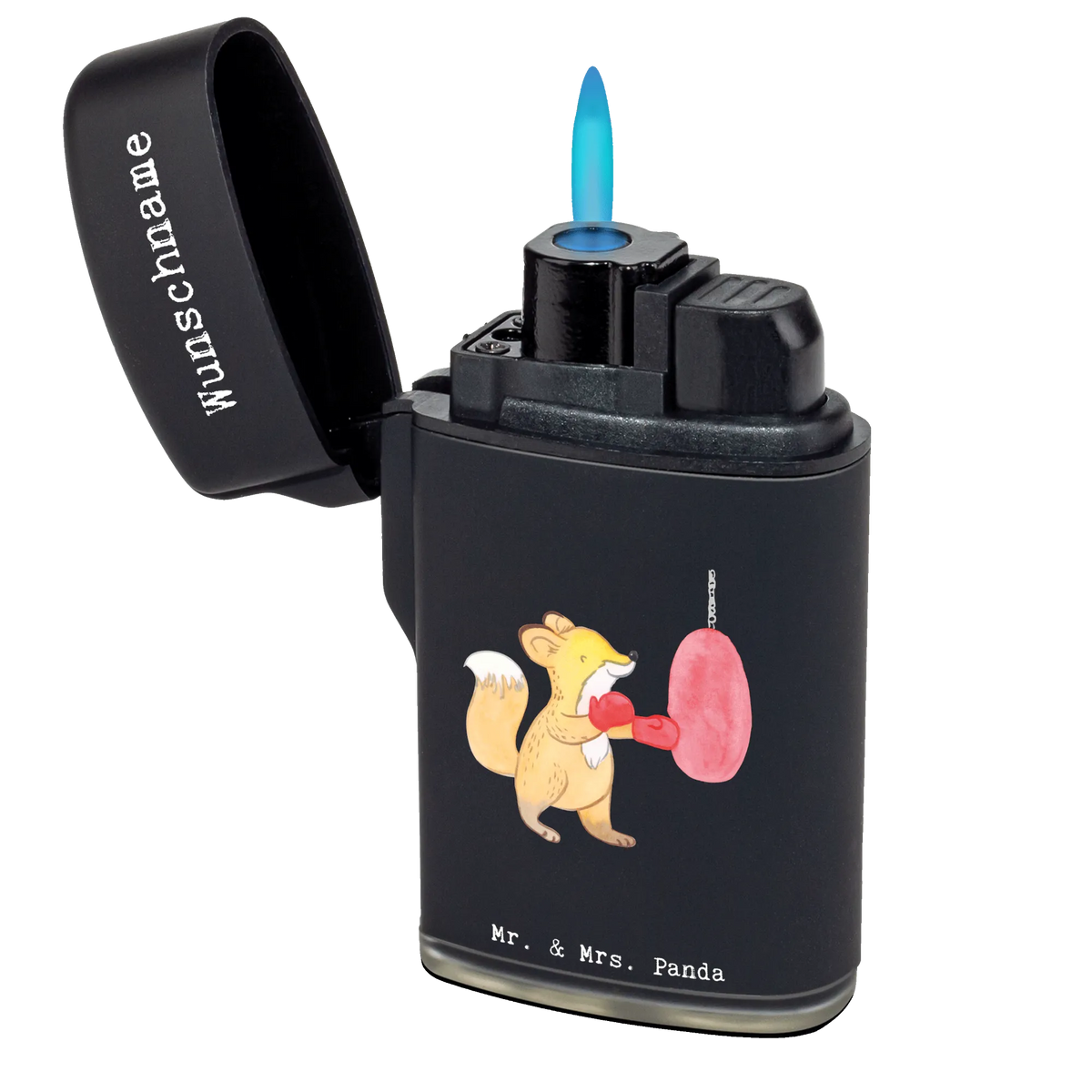 Personalised lighter Fox boxing Gift, giving, thank you, award, profit, athlete, boxing, boxing match, boxing training