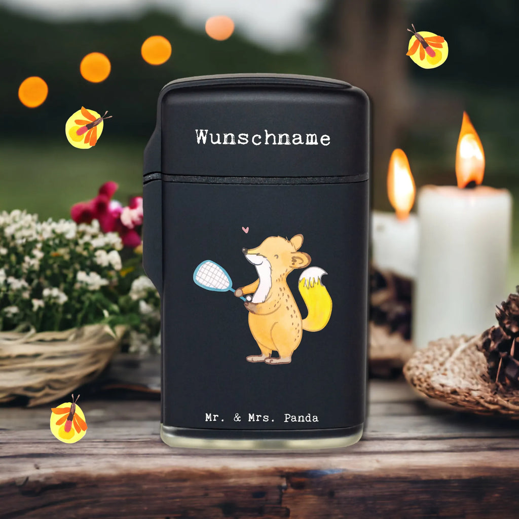 Spersonalizowana zapalniczka lis grać w squasha Prezent, Sport, Dyscyplina sportowa, Hobby, Darować, Dziękuję, Dzięki, Wyróżnienie, Wygrana, Sportowiec