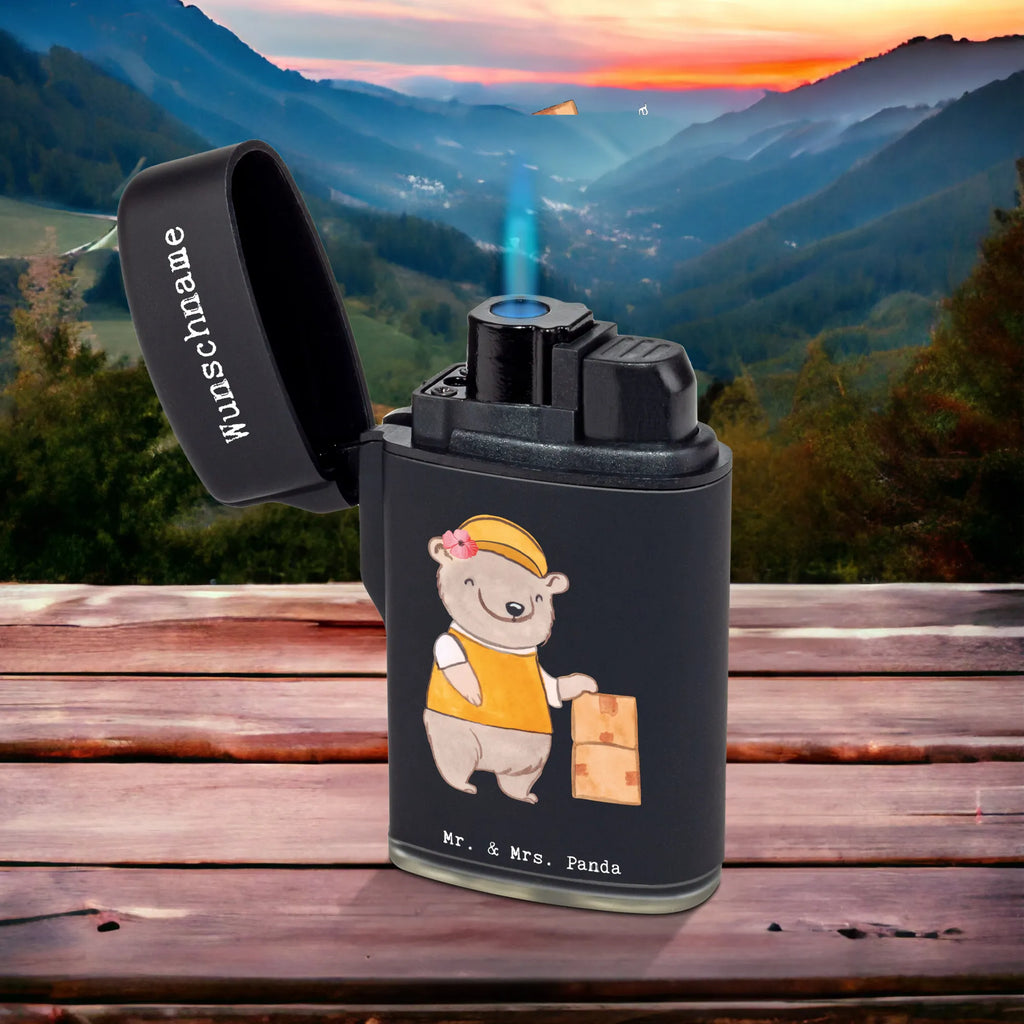 Personalised lighter Parcel deliverer Heart gift, gift idea, best, farewell gift, passing exam, anniversary, retirement, promotion, job start, sayings, funny, profession
