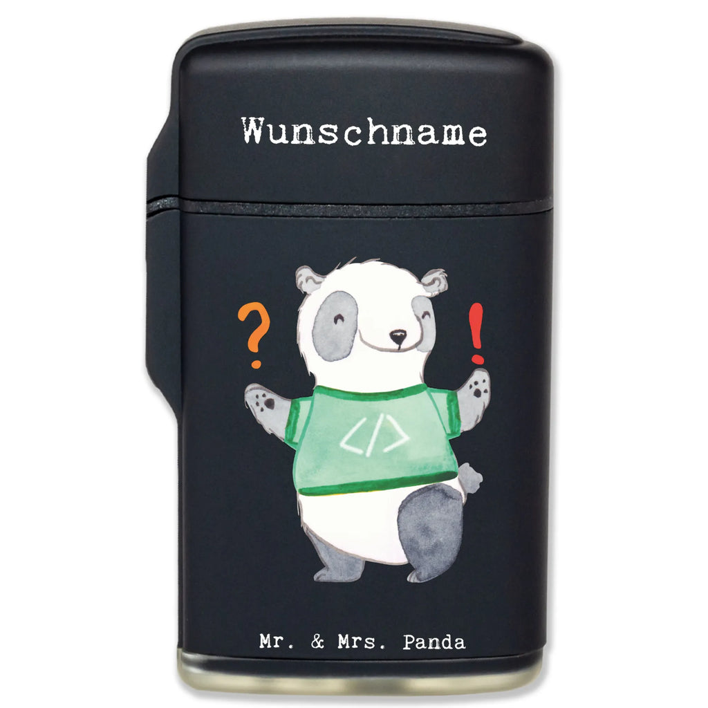 Personalised lighter Panda Programmer Adventure gift, gift idea, best, farewell gift, passing exam, anniversary, retirement, promotion, job start, sayings, funny, profession
