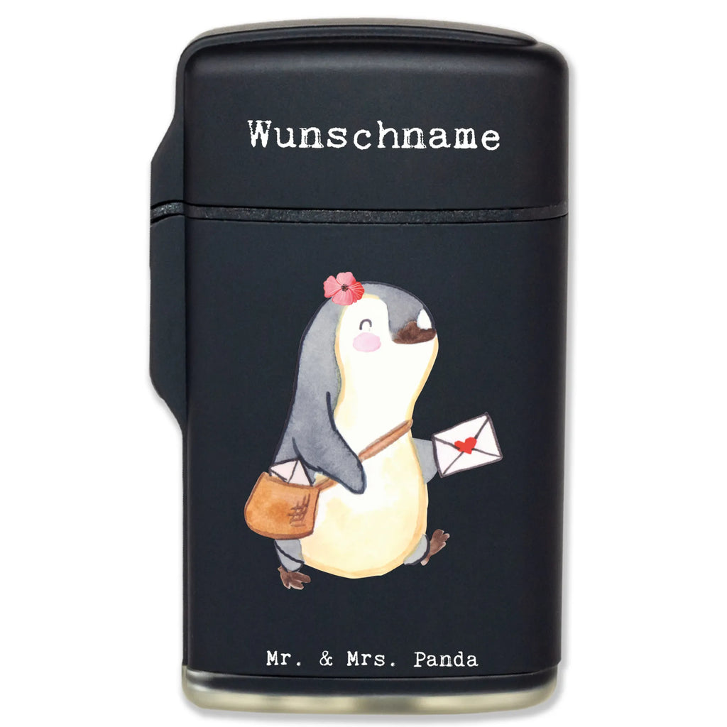 Personalised lighter mailwoman heart gift, gift idea, best, farewell gift, passing exam, anniversary, retirement, promotion, job start, sayings, funny, profession