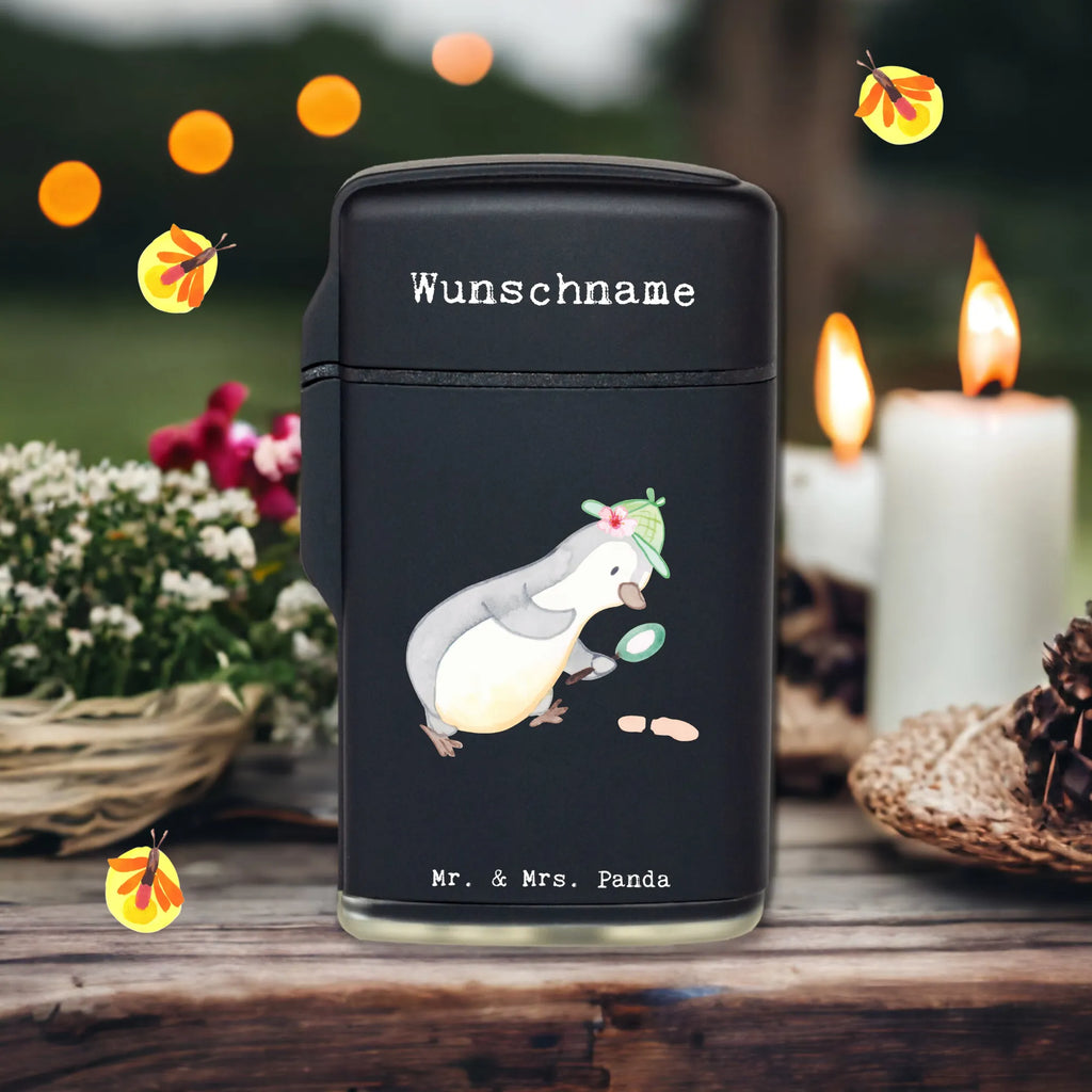 Personalised lighter Detective Heart gift, gift idea, best, farewell gift, passing exam, anniversary, retirement, promotion, job start, sayings, funny, profession