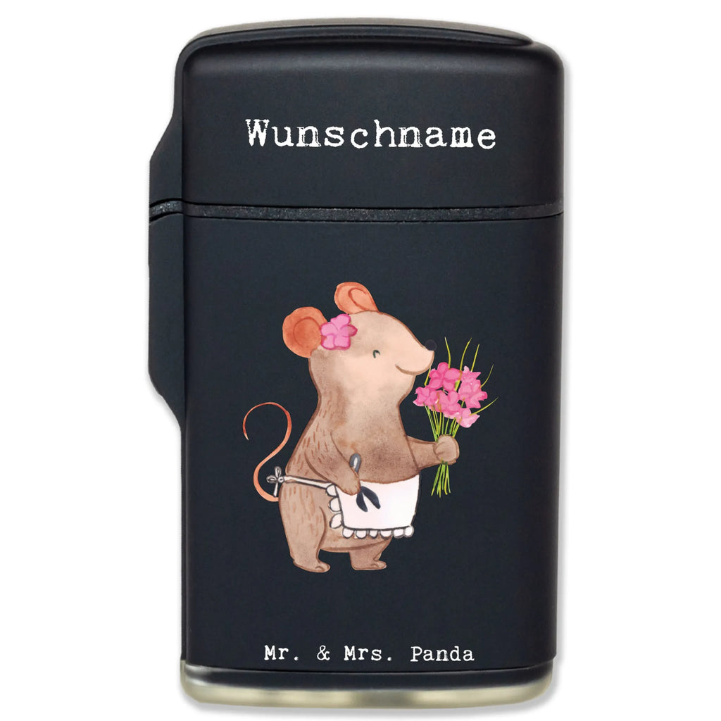 Personalised lighter female florist Heart gift, gift idea, best, farewell gift, passing exam, anniversary, retirement, promotion, job start, sayings, funny, profession