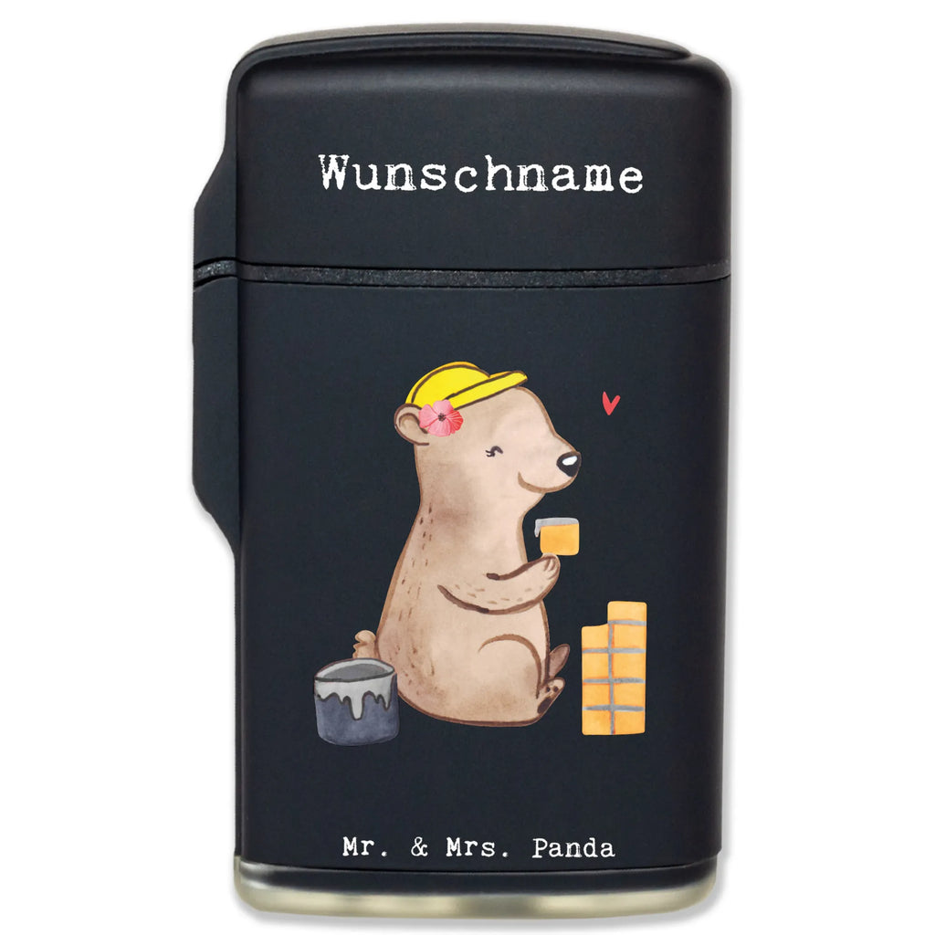 Personalised lighter Female Bricklayer heart gift, gift idea, best, farewell gift, passing exam, anniversary, retirement, promotion, job start, sayings, funny, profession